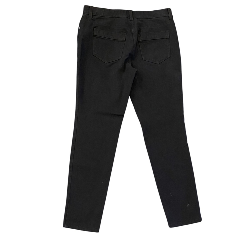 Chico's So Slimming Black Button Detail Straight Leg Pants Women's Sz 0.5 - Picture 2 of 6